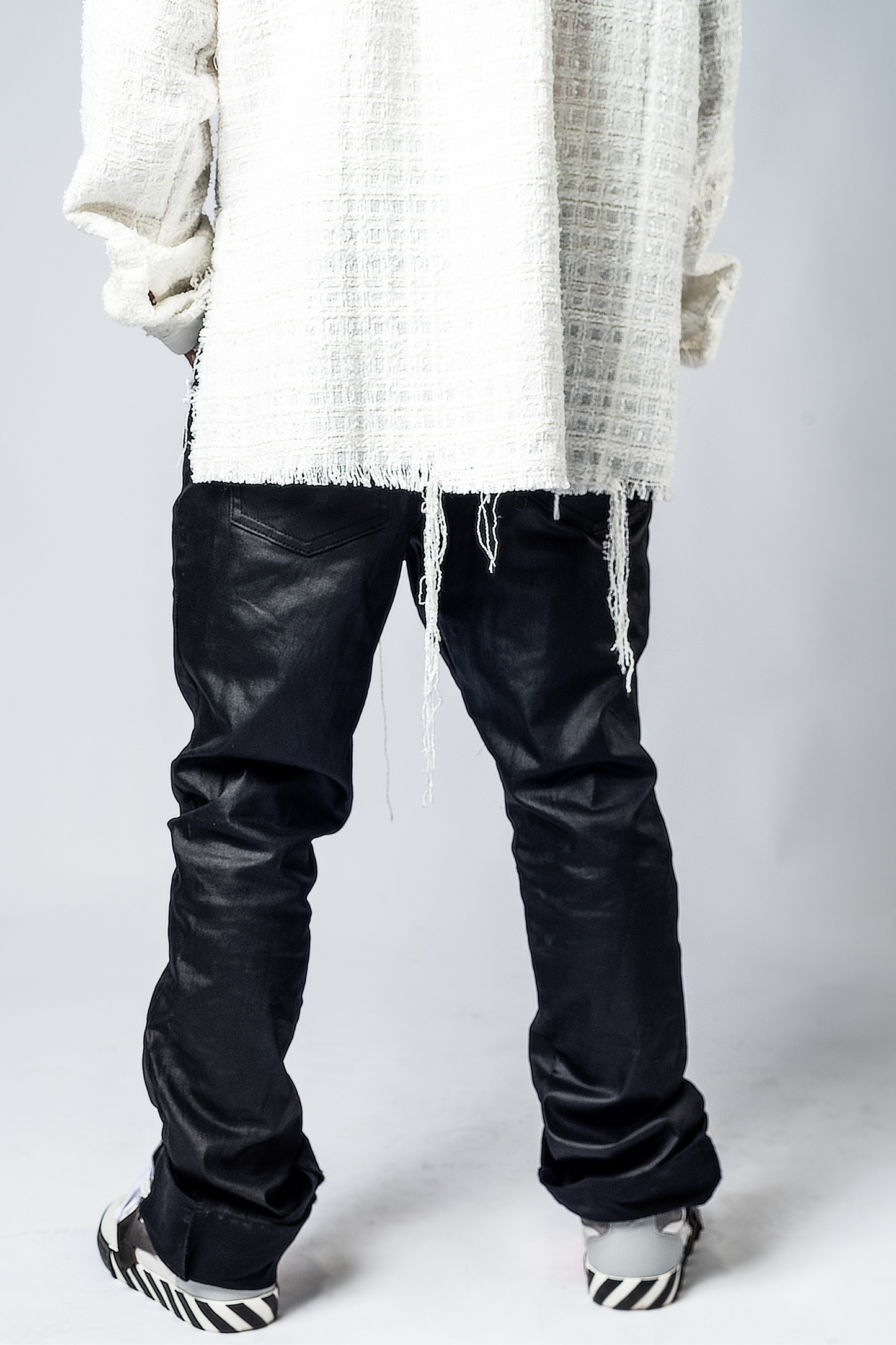 Black Waxxed Flare Denim - Legacy Edition