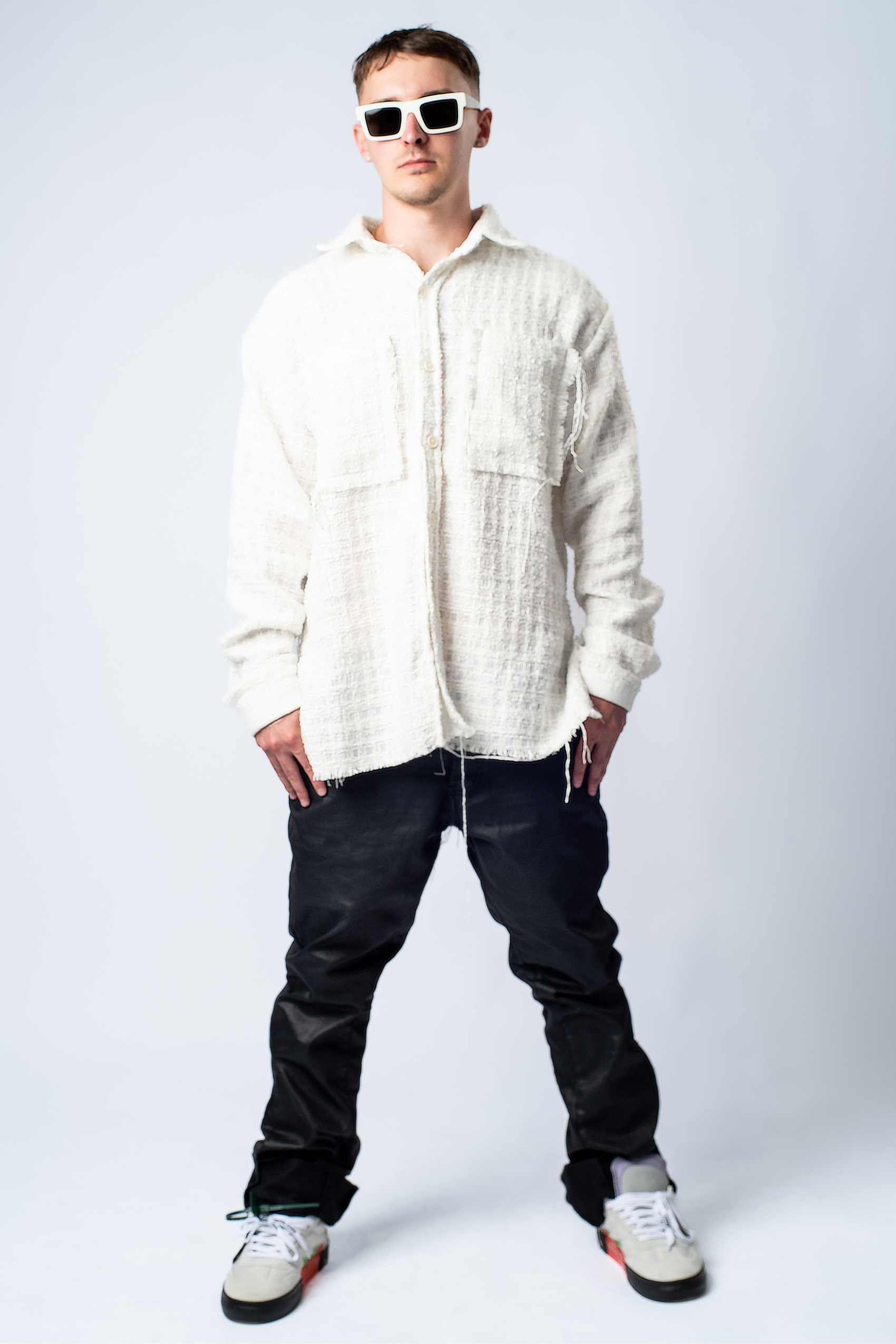 Black Waxxed Flare Denim - Legacy Edition